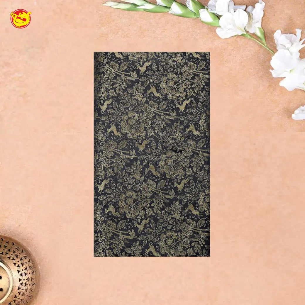 Black Colour Banarasi Saree with Woven Designs