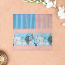 BLUE WITH LIGHTPINKSemi Burberry Silk Saree