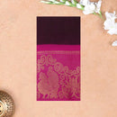 Dark purple with magenta Sungudi Cotton Saree without Blouse