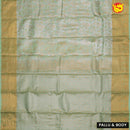 Pastel green semi tissue silk saree