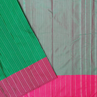 Green With Pink Arani Silk Saree
