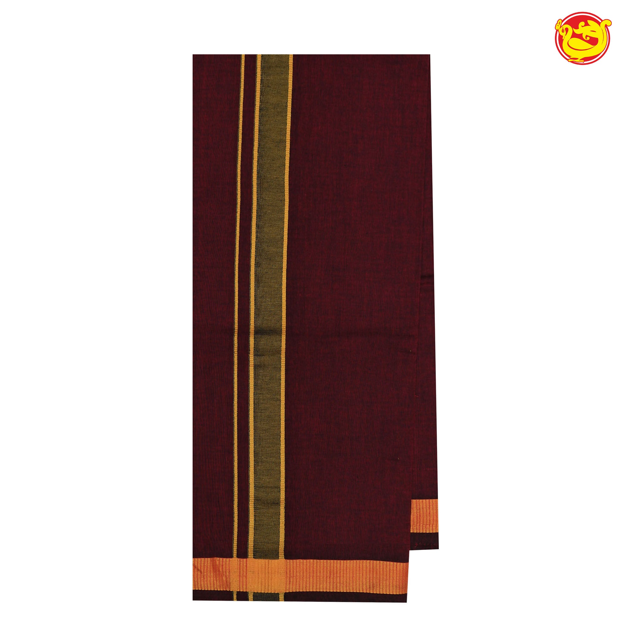 Dark maroon men’s dhoti