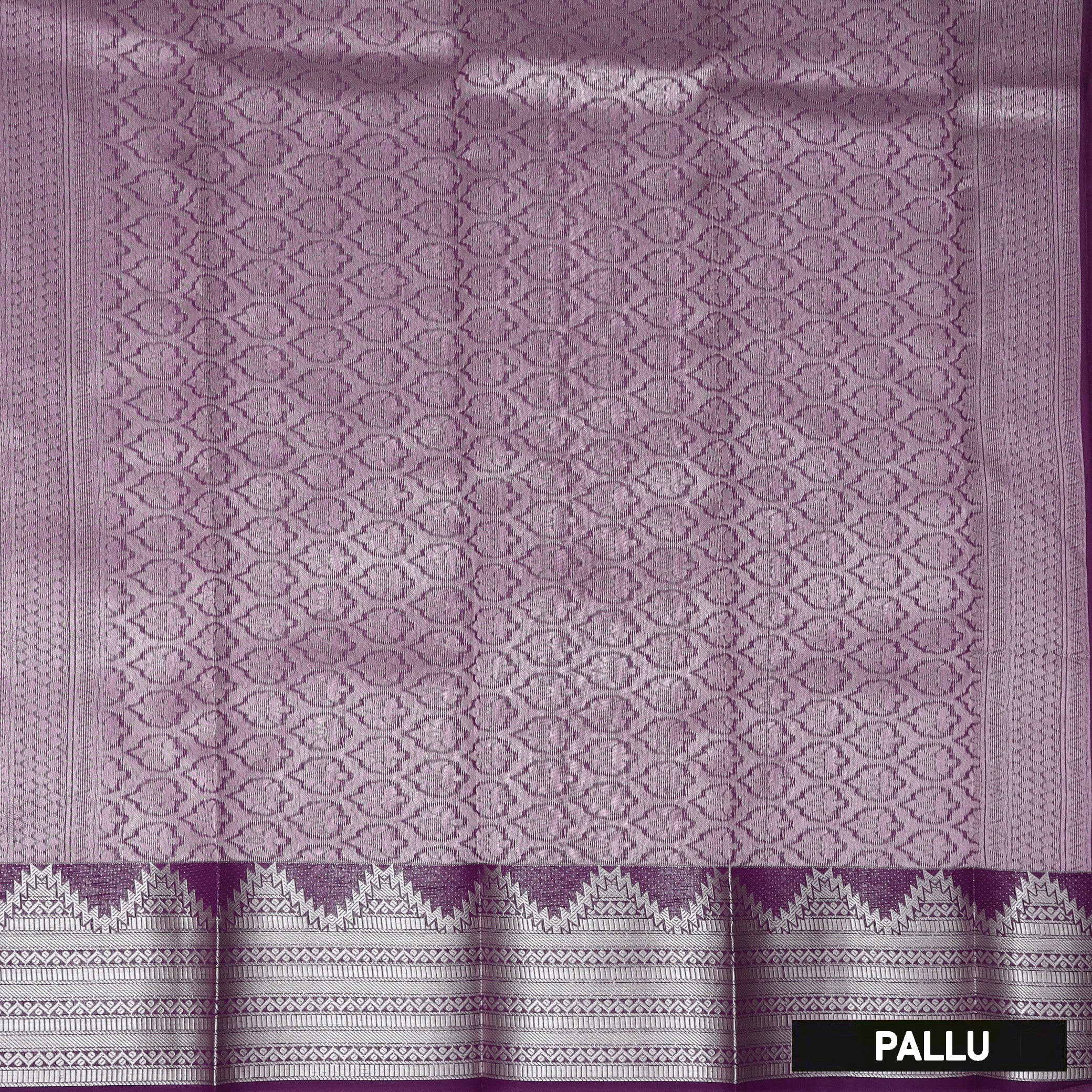 Peach With Grape Silk Cotton Saree