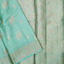 Mint Green Colour  Tussar Silk Saree