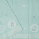 Light Blue Color Linen Cotton Saree