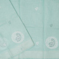 Light Blue Color Linen Cotton Saree