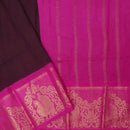 Dark purple with magenta Sungudi Cotton Saree without Blouse