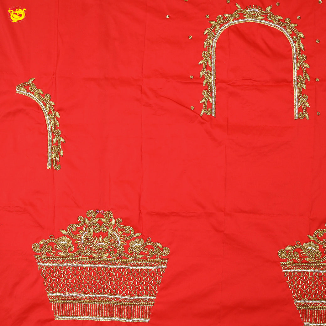 Red Bridal Aariwork Blouse