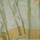 Pastel Green Leaf's Motifs Tussar Silk Saree