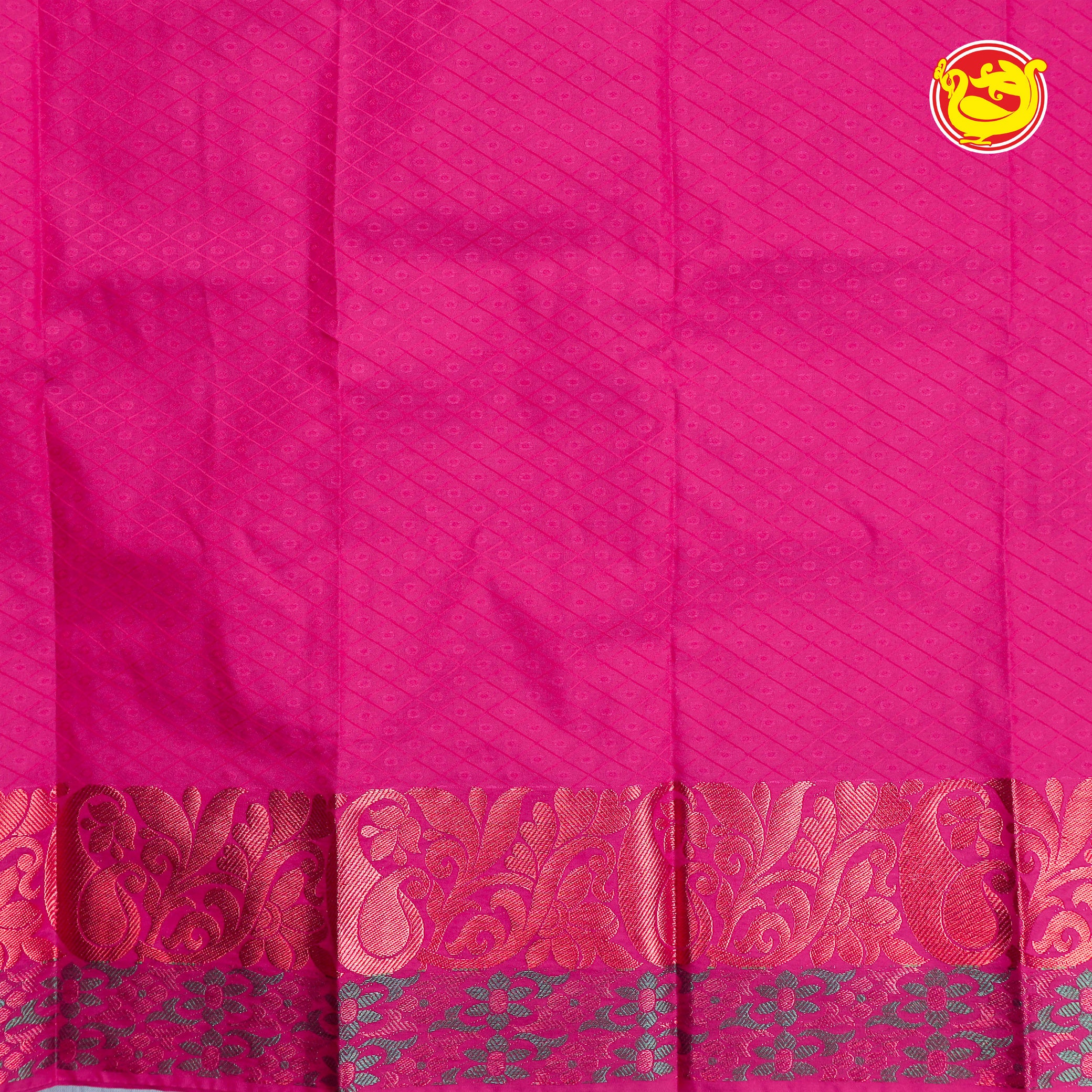 Dark blue with pink art silk saree