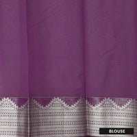 Peach With Grape Silk Cotton Saree