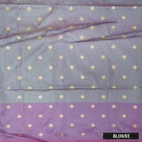 Green with Purple Soft Silk Saree