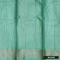 Mint Green Colour  Tussar Silk Saree