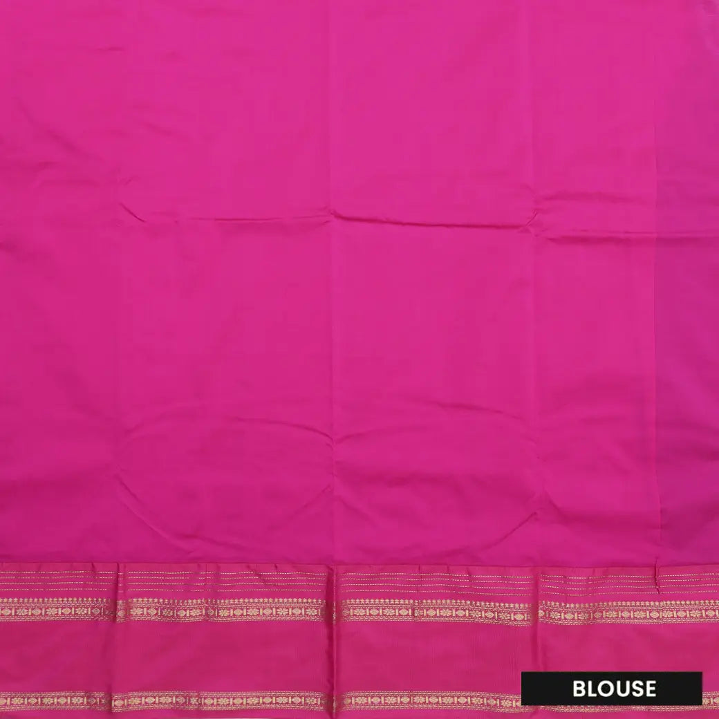 Pista Green and Magenta Soft Silk Saree