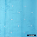 Rose Pink with Blue Litchi Silk Saree