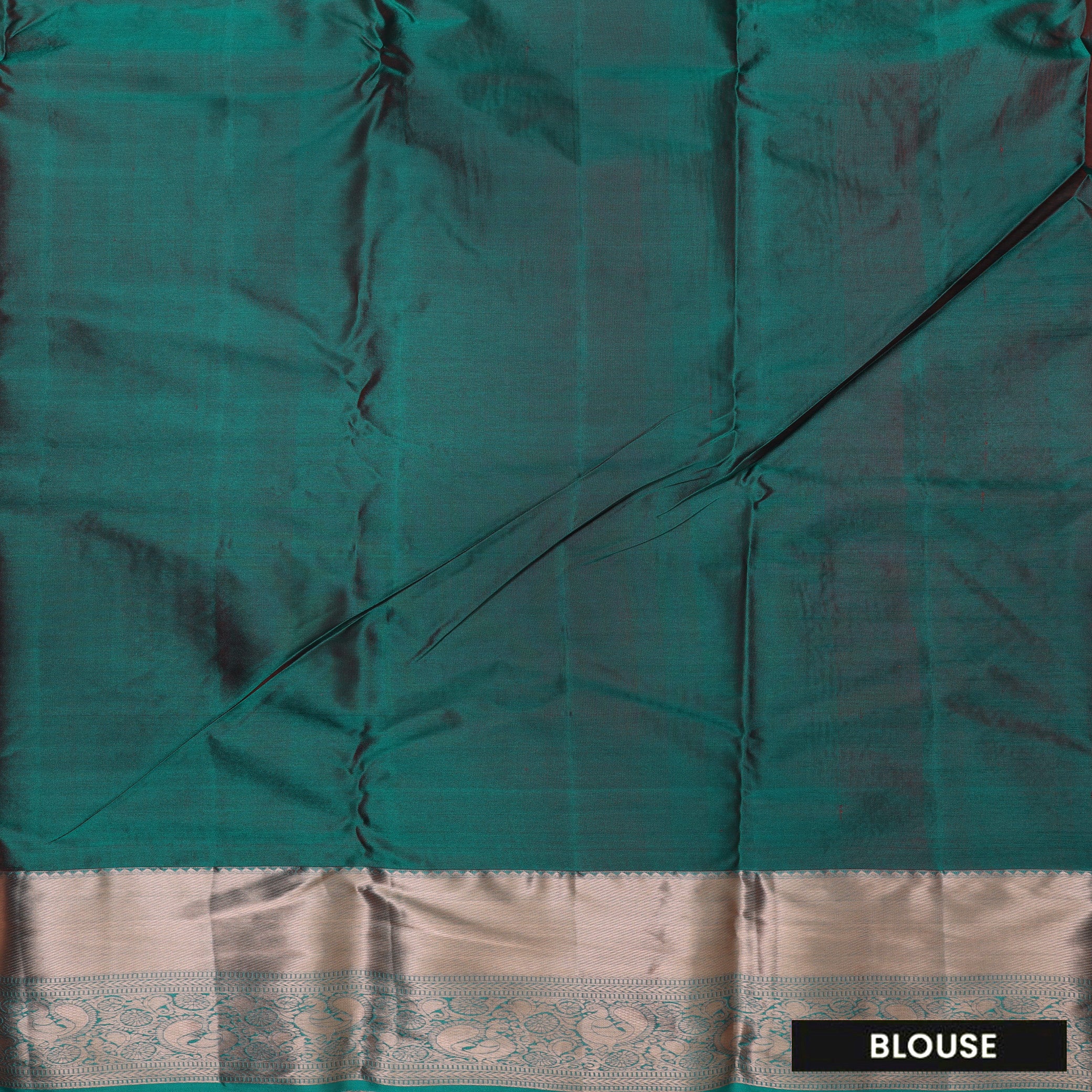 Dark Brown With Green Wedding Silk Saree