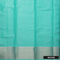 Dark Brown With  Teal Green Gold Zari Yuvana Semi Soft Silk Saree