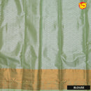 Pastel Green Leaf's Motifs Tussar Silk Saree