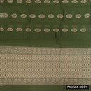 Moss green With Sandal Zari  Silk Cotton Saree