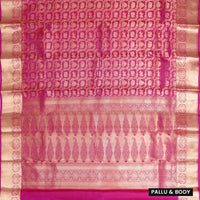 Pink With Gold Zeri Subalaya Wedding Silk Saree