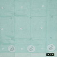 Light Blue Color Linen Cotton Saree