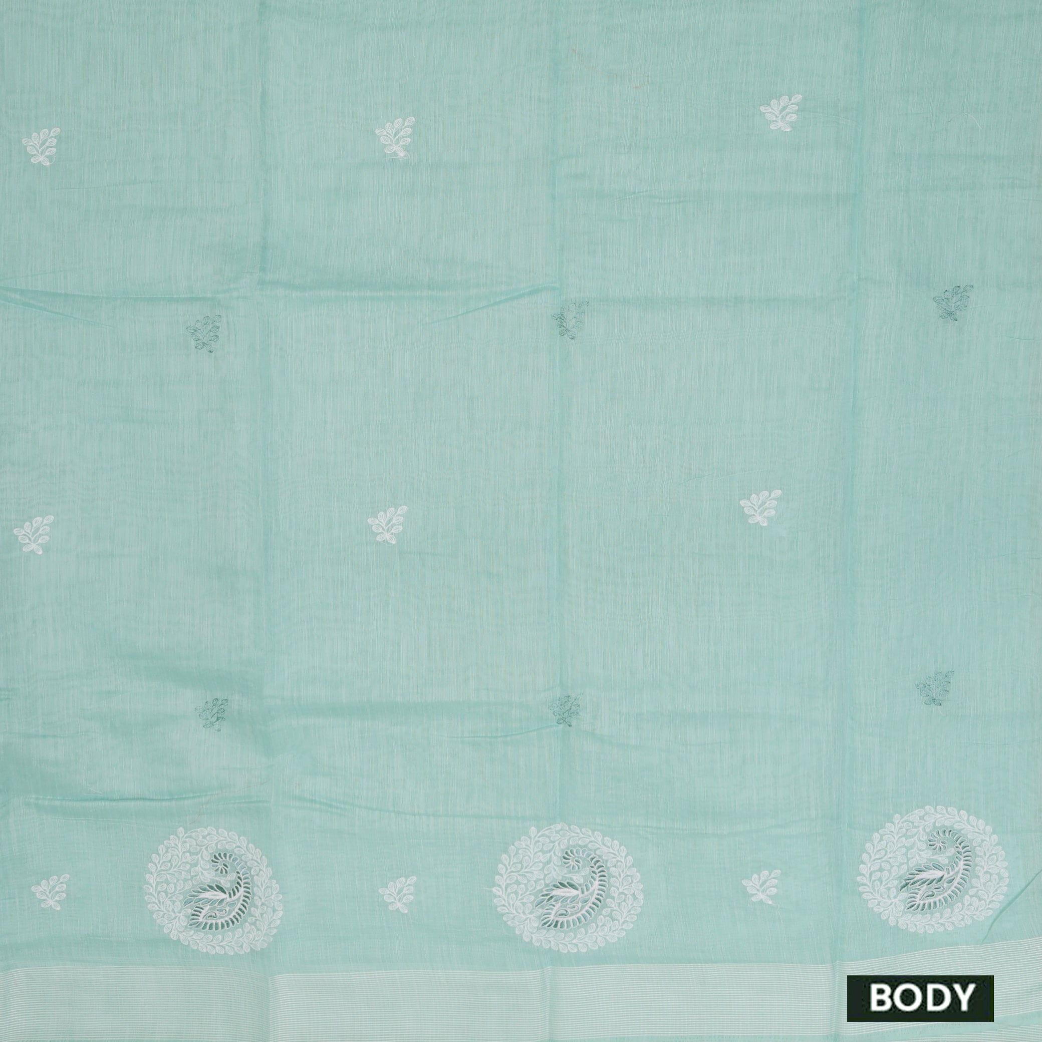 Light Blue Color Linen Cotton Saree