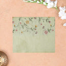 Sage Green Embroidery Semi Raw Silk Saree