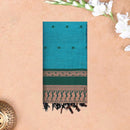 Teal blue With Dark Green Premium Quality Kalyani Cotton Saree