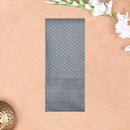 Gray with Silver Geometric Patterns Art Silk Saree