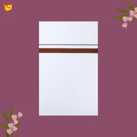 White with BROWN Fancy Border Single Layer Cotton Men’s Dhoti