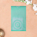 Green with Grey Litchi Silk Saree