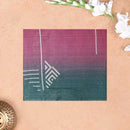 Pink with  Green Tissue Silk Saree