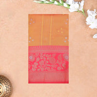 orange and red  Soft Silk Saree