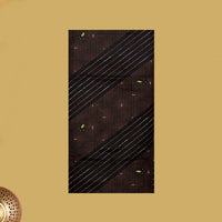Black with Brown flower design Cotton Printed Lungi