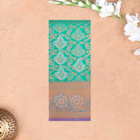 Green with Pink Art Silk Saree