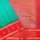 Green With Red Semi Silk Cotton Saree