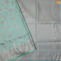Light Green Colour Banarasi Saree with Woven Designs