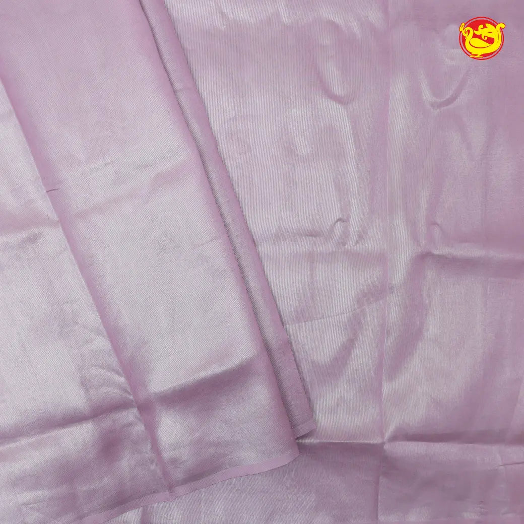 Lavender Tissue Semi Silk Saree