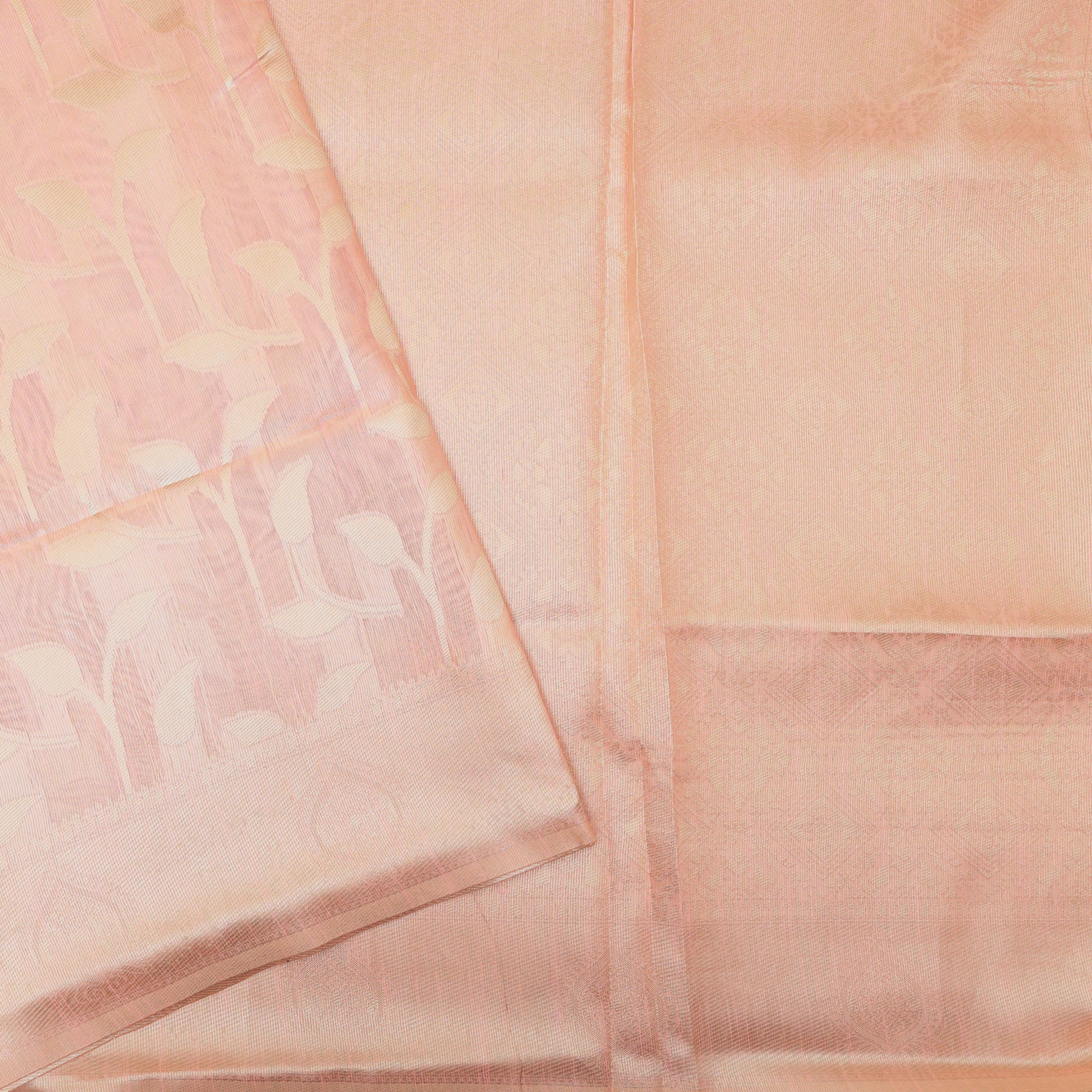 Peach Colour Fancy Weaving Saree