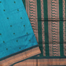 Teal blue With Dark Green Premium Quality Kalyani Cotton Saree