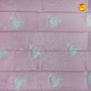 Purple with Water Green Flamingo Motifs Kubera Pattu Saree