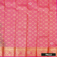 Green with Pink Art Silk Saree