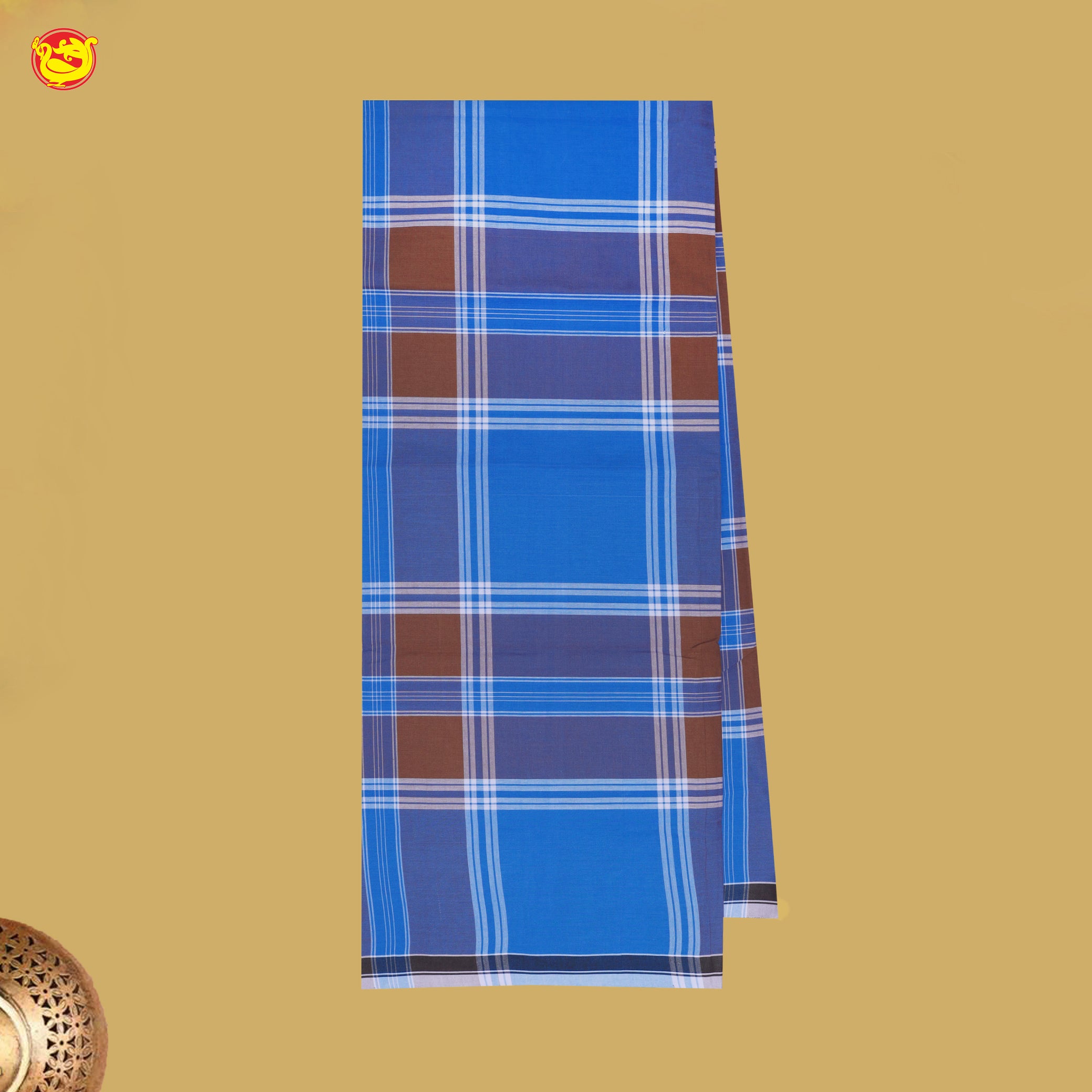 Men’s Checked Cotton Stitched Lungi