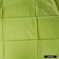 Lime green Colour Trendy Linen Saree