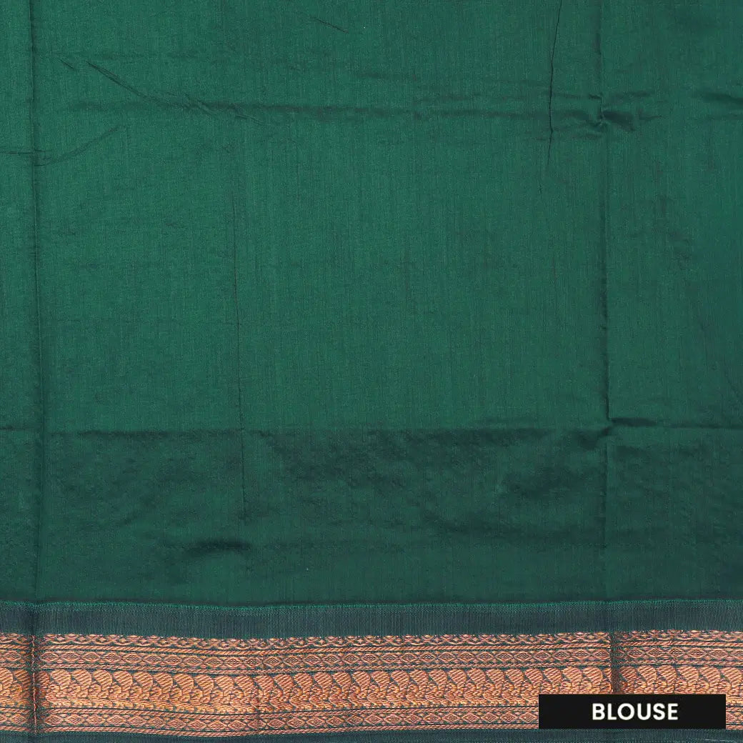 Teal blue With Dark Green Premium Quality Kalyani Cotton Saree