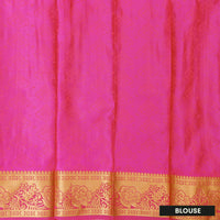 Green with Pink Art Silk Saree