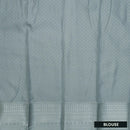 Gray with Silver Geometric Patterns Art Silk Saree