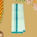 Teal Green Colour Readymade Shirt And Matching Border Dhoti Set for Men