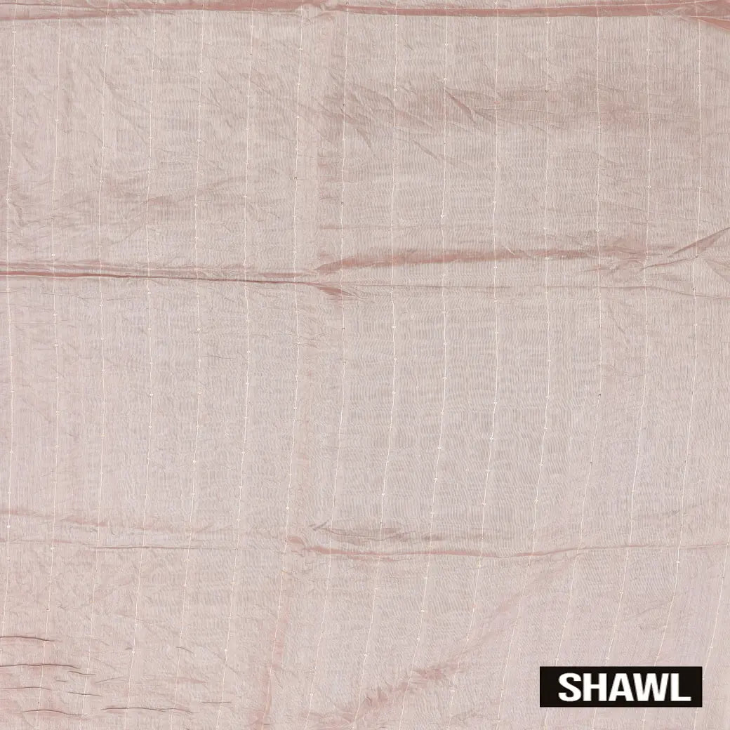 Light Pink with Light Peach Ladies Cotton Chudithar Set Material