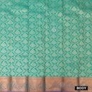 Green with Pink Art Silk Saree
